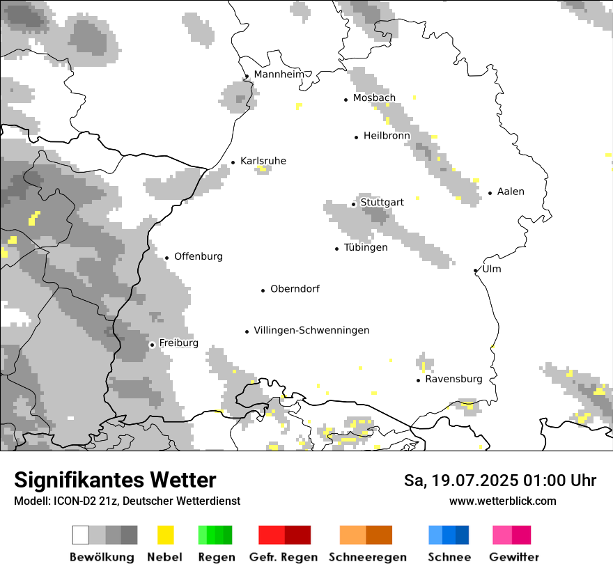 Modellkarten Signifikantes Wetter