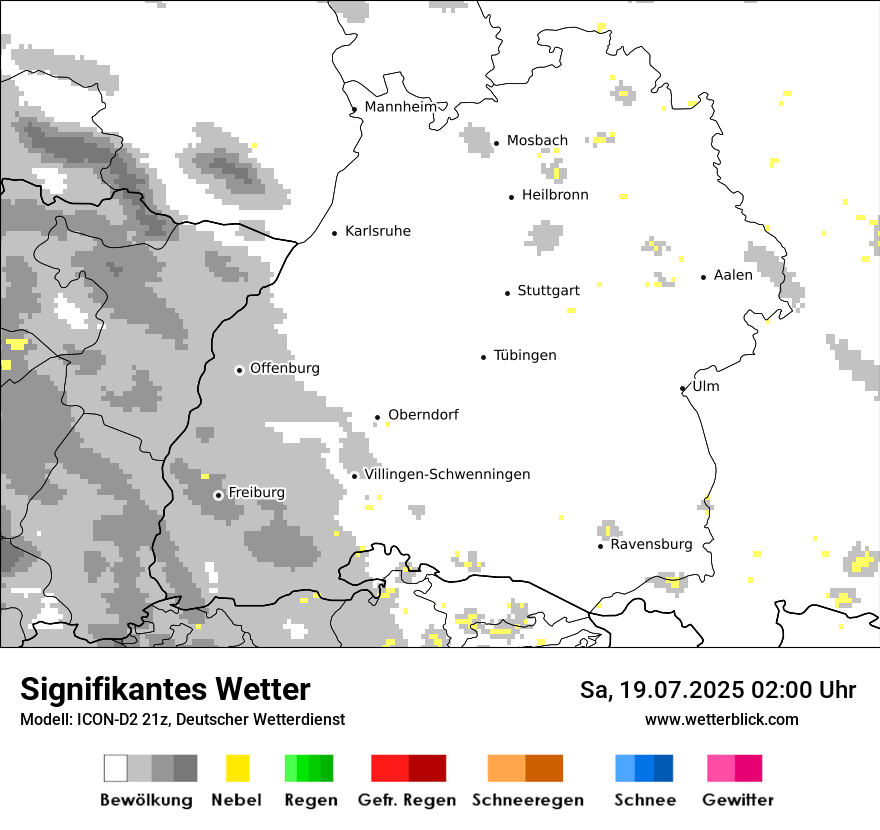 Modellkarten Signifikantes Wetter