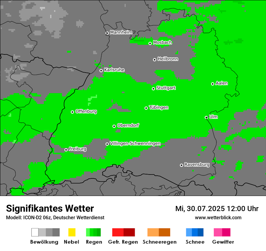 Modellkarten Signifikantes Wetter