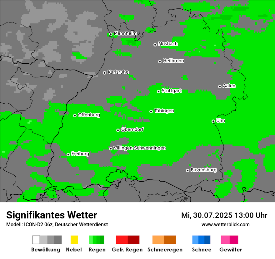 Modellkarten Signifikantes Wetter