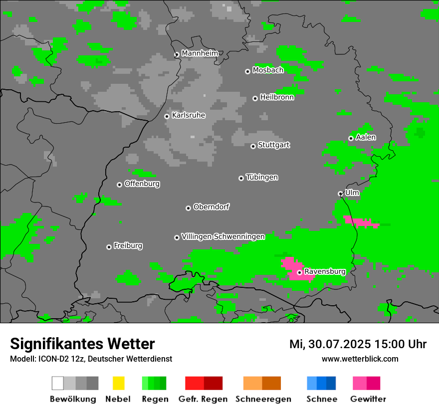Modellkarten Signifikantes Wetter