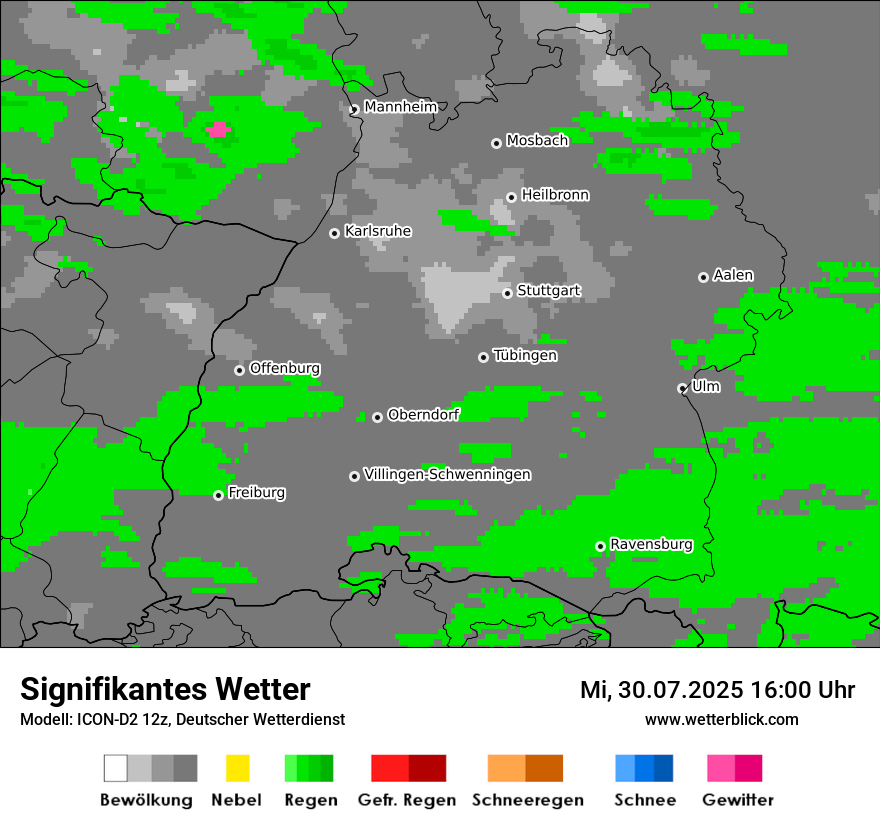 Modellkarten Signifikantes Wetter