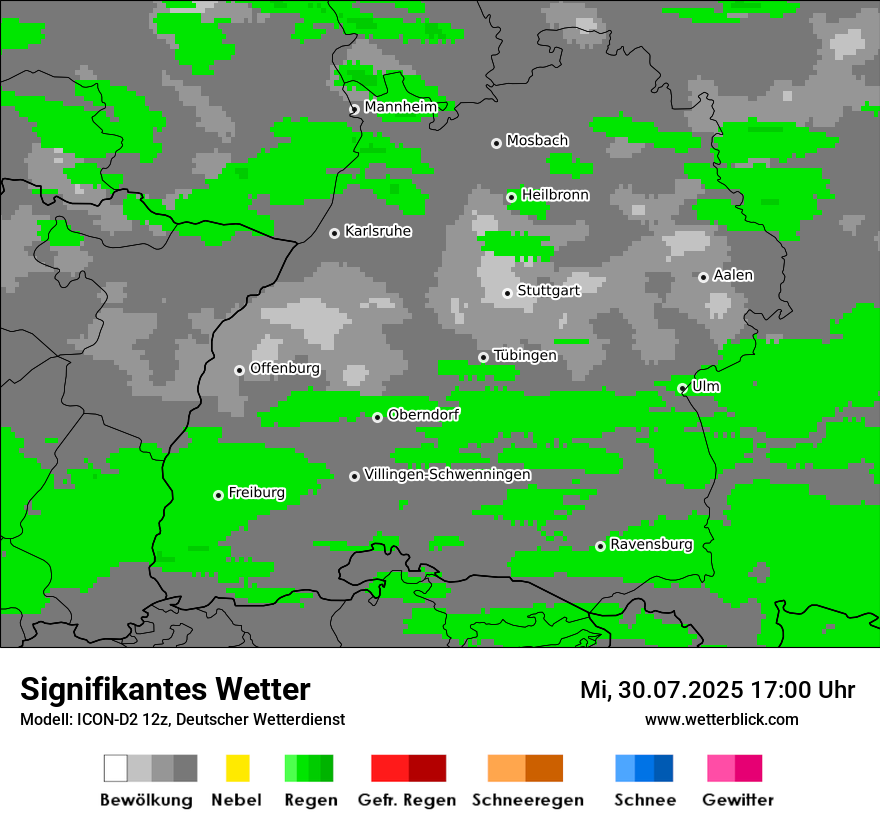 Modellkarten Signifikantes Wetter