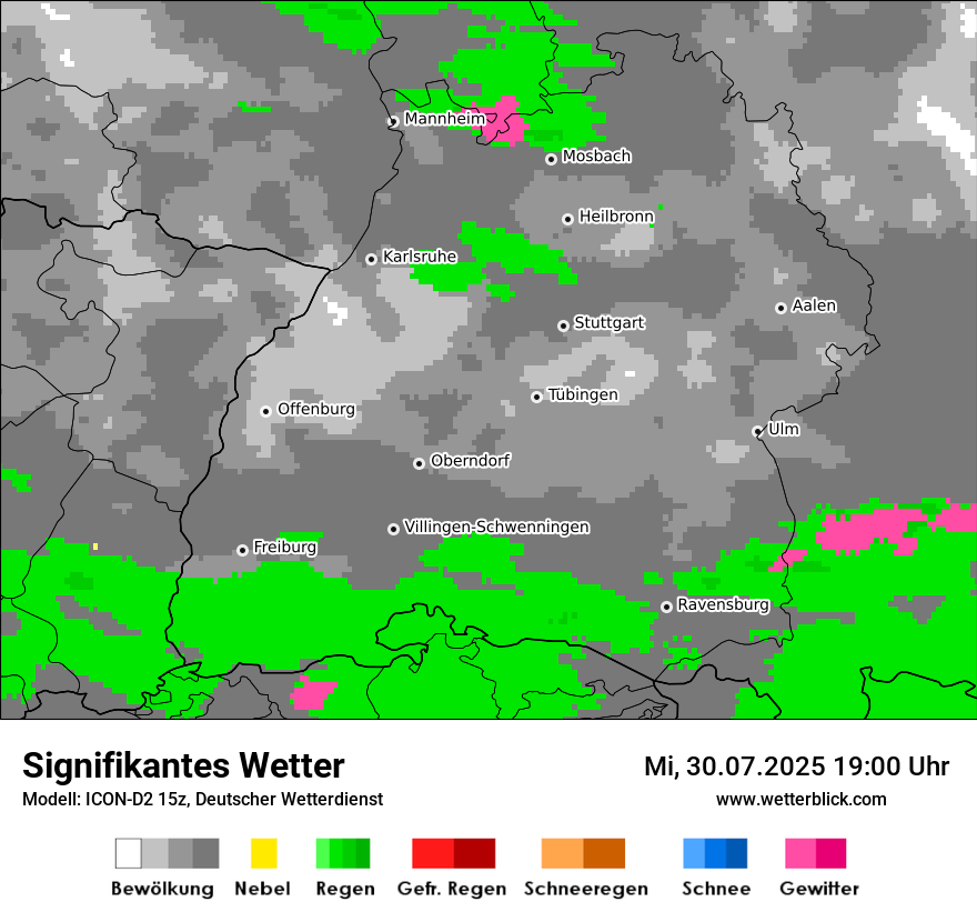 Modellkarten Signifikantes Wetter