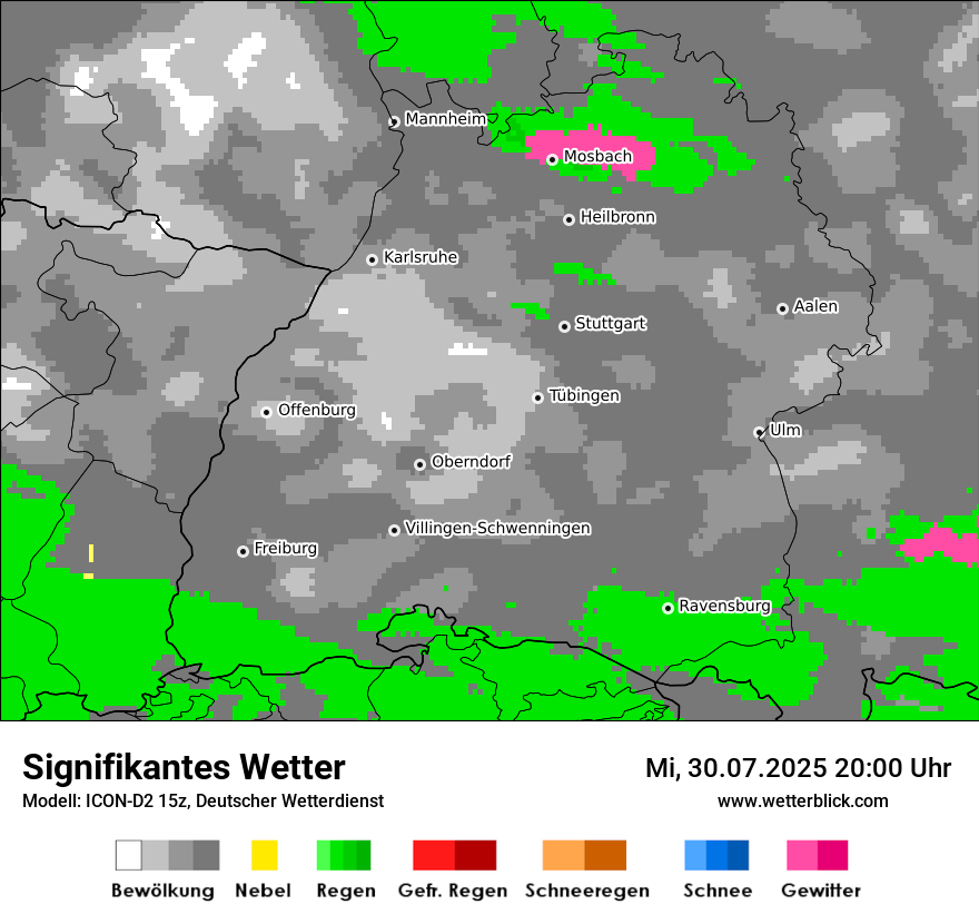 Modellkarten Signifikantes Wetter