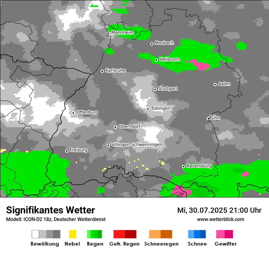 Modellkarten Signifikantes Wetter