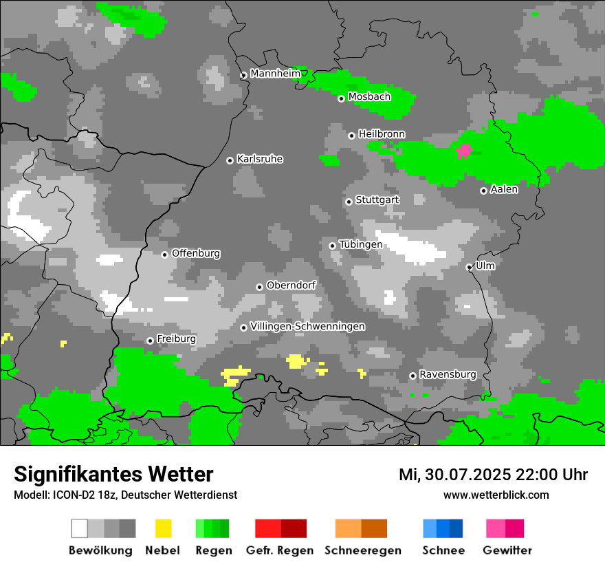 Modellkarten Signifikantes Wetter