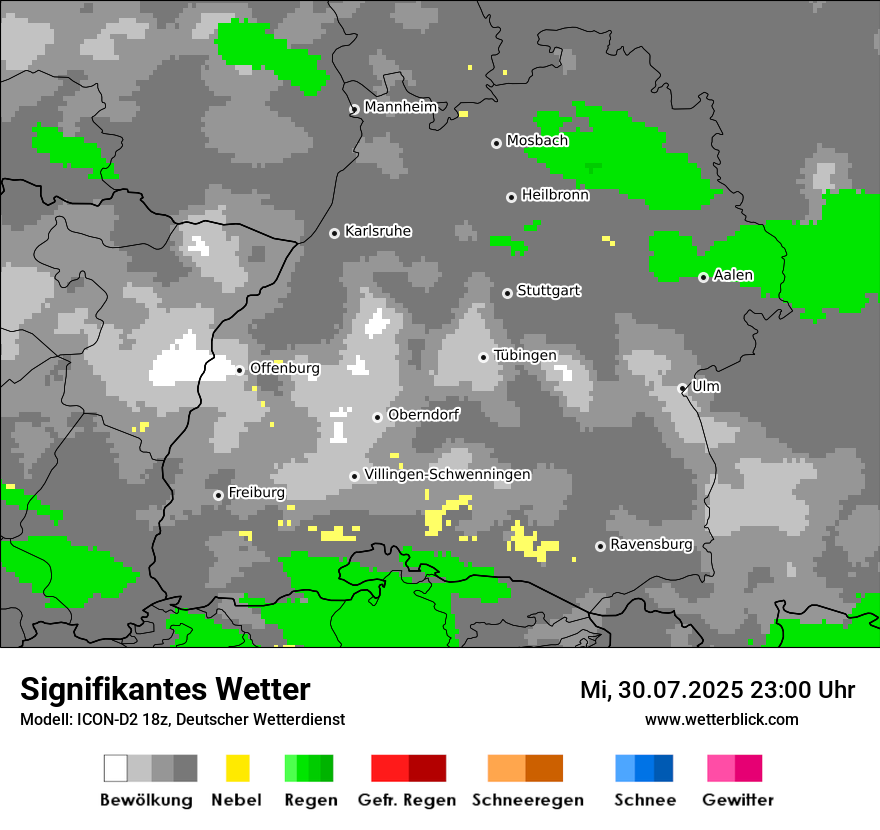 Modellkarten Signifikantes Wetter