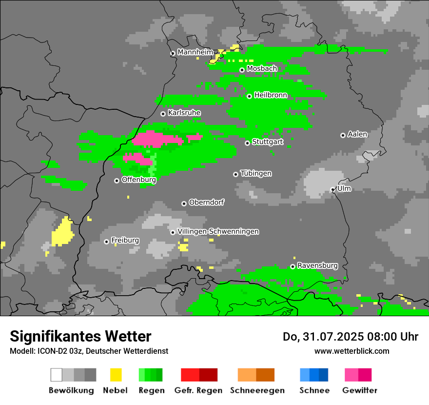 Modellkarten Signifikantes Wetter