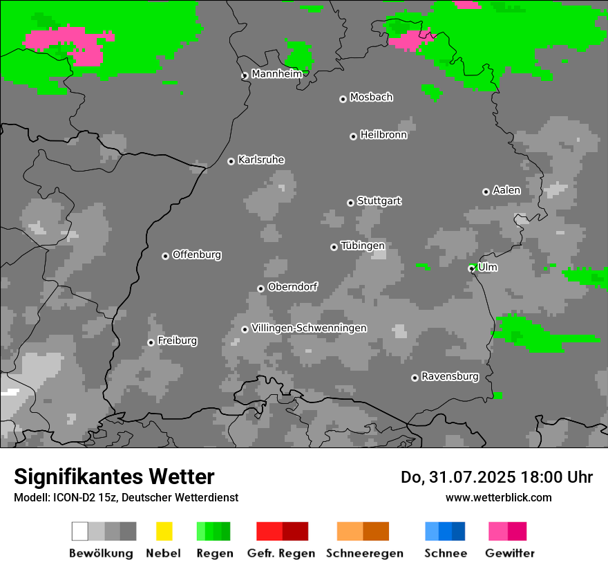 Modellkarten Signifikantes Wetter