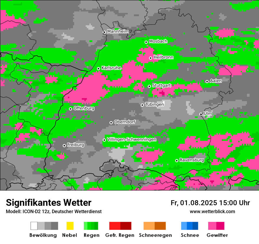 Modellkarten Signifikantes Wetter