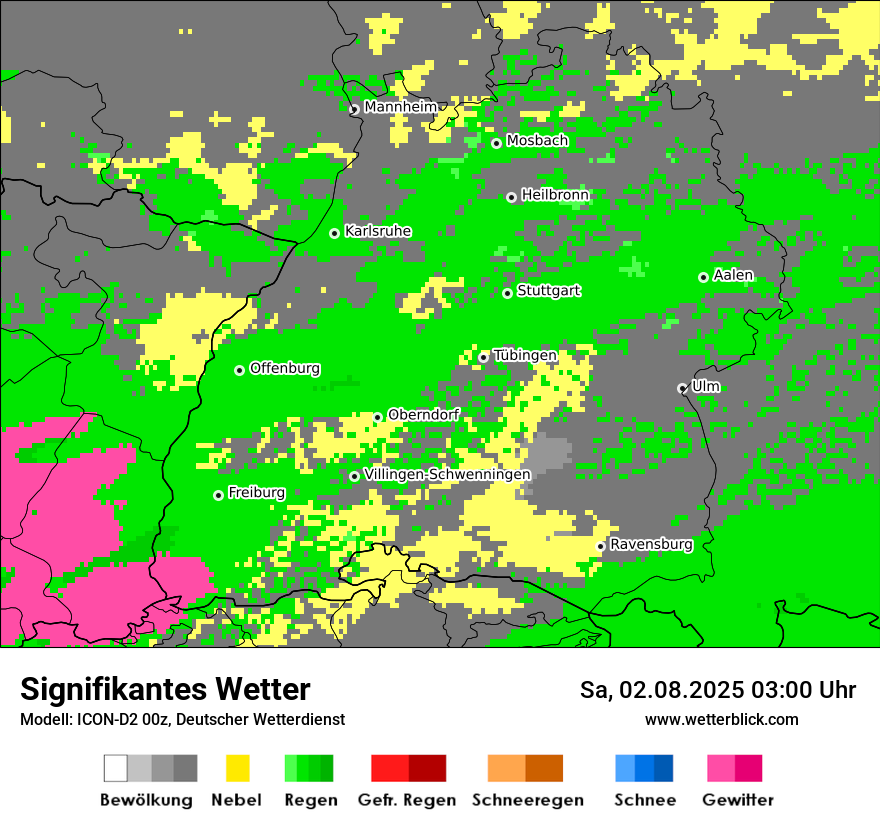 Modellkarten Signifikantes Wetter