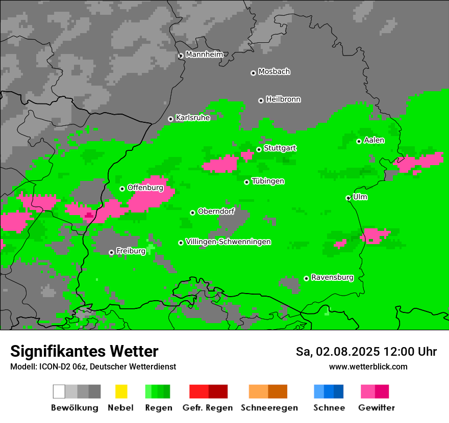 Modellkarten Signifikantes Wetter