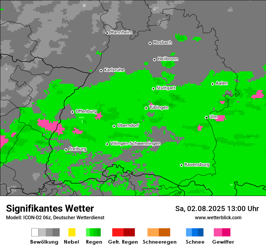 Modellkarten Signifikantes Wetter