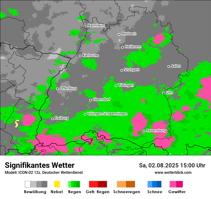 Modellkarten Signifikantes Wetter