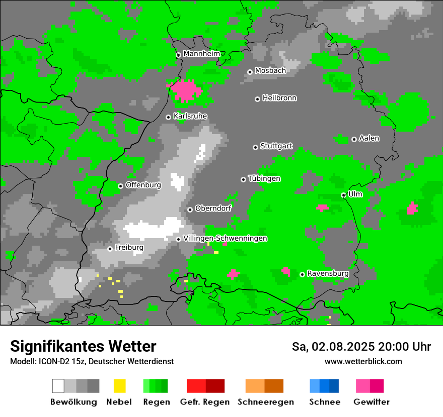 Modellkarten Signifikantes Wetter