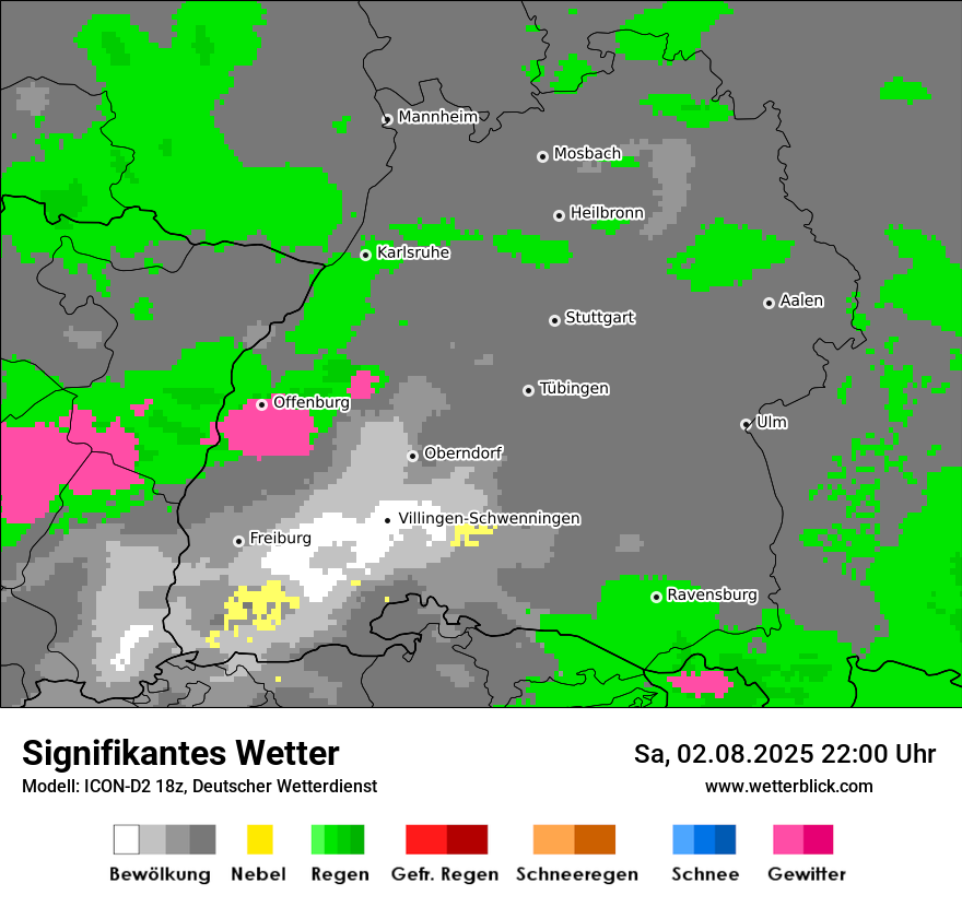 Modellkarten Signifikantes Wetter