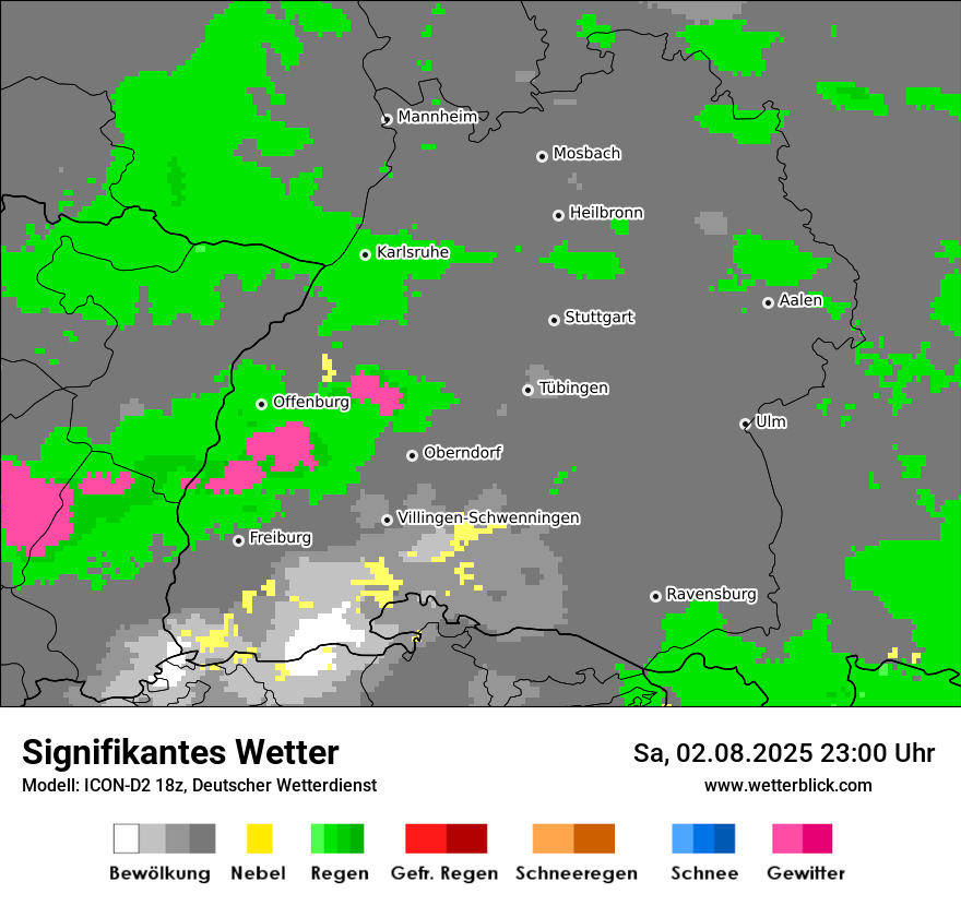 Modellkarten Signifikantes Wetter
