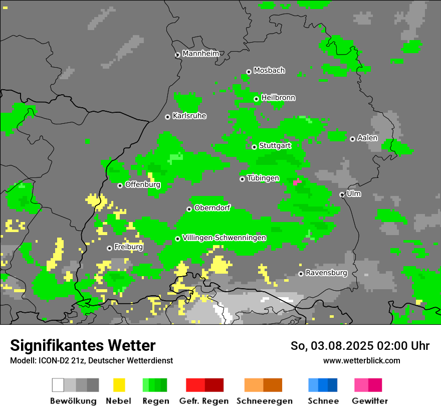 Modellkarten Signifikantes Wetter