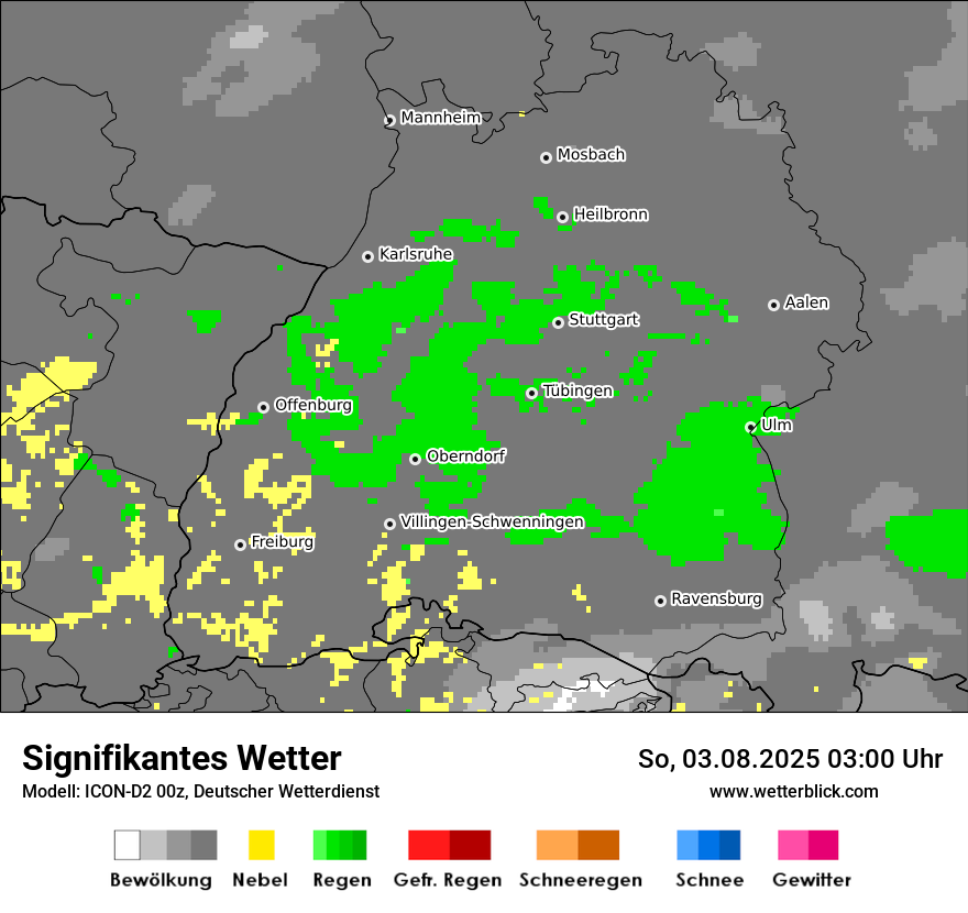 Modellkarten Signifikantes Wetter