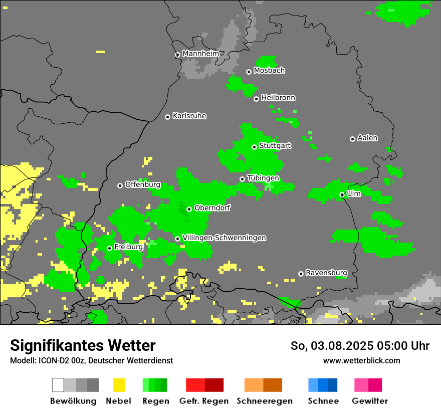 Modellkarten Signifikantes Wetter