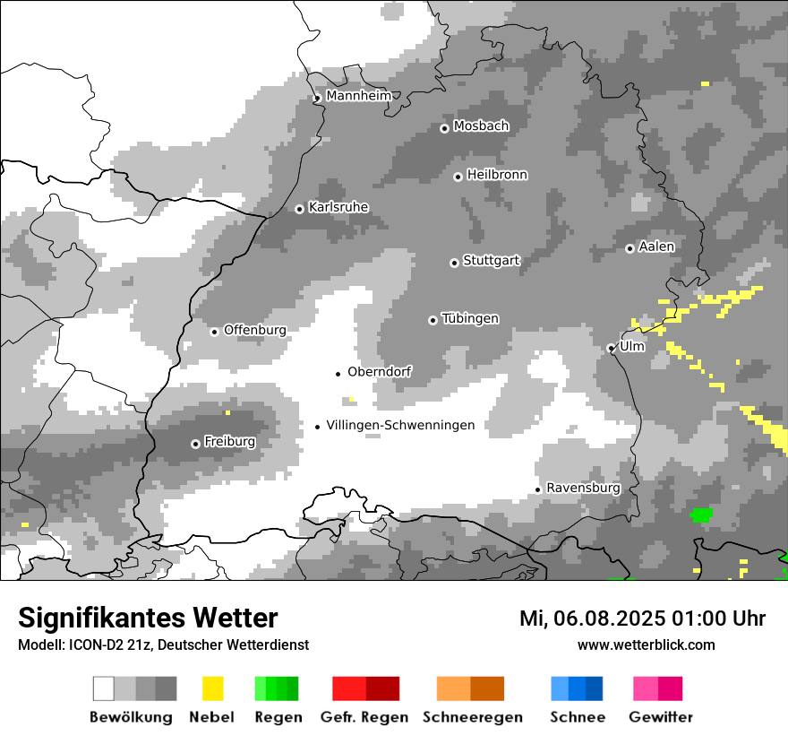 Modellkarten Signifikantes Wetter