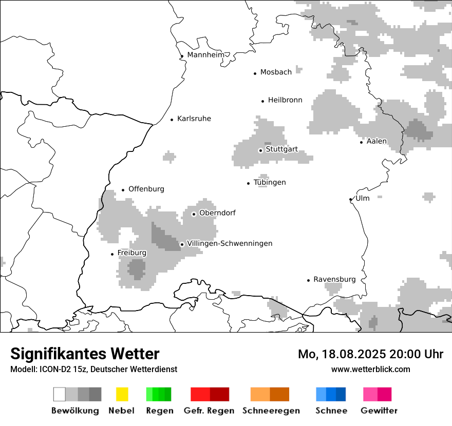 Modellkarten Signifikantes Wetter