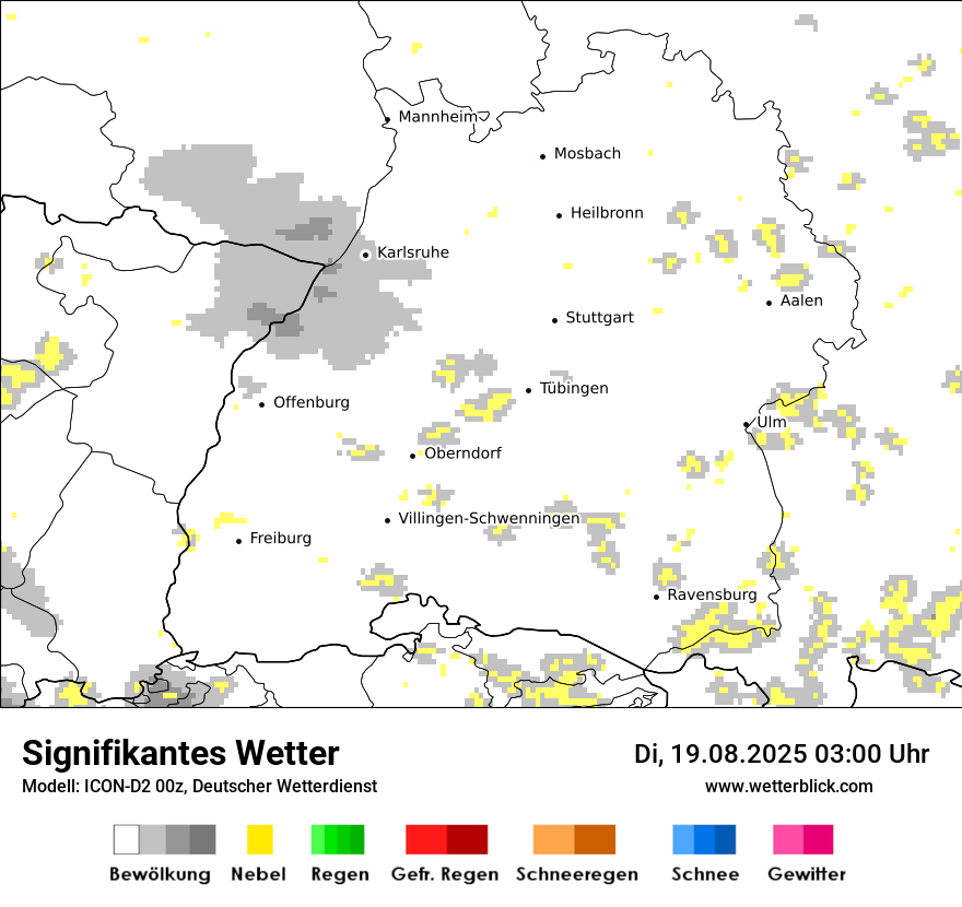 Modellkarten Signifikantes Wetter