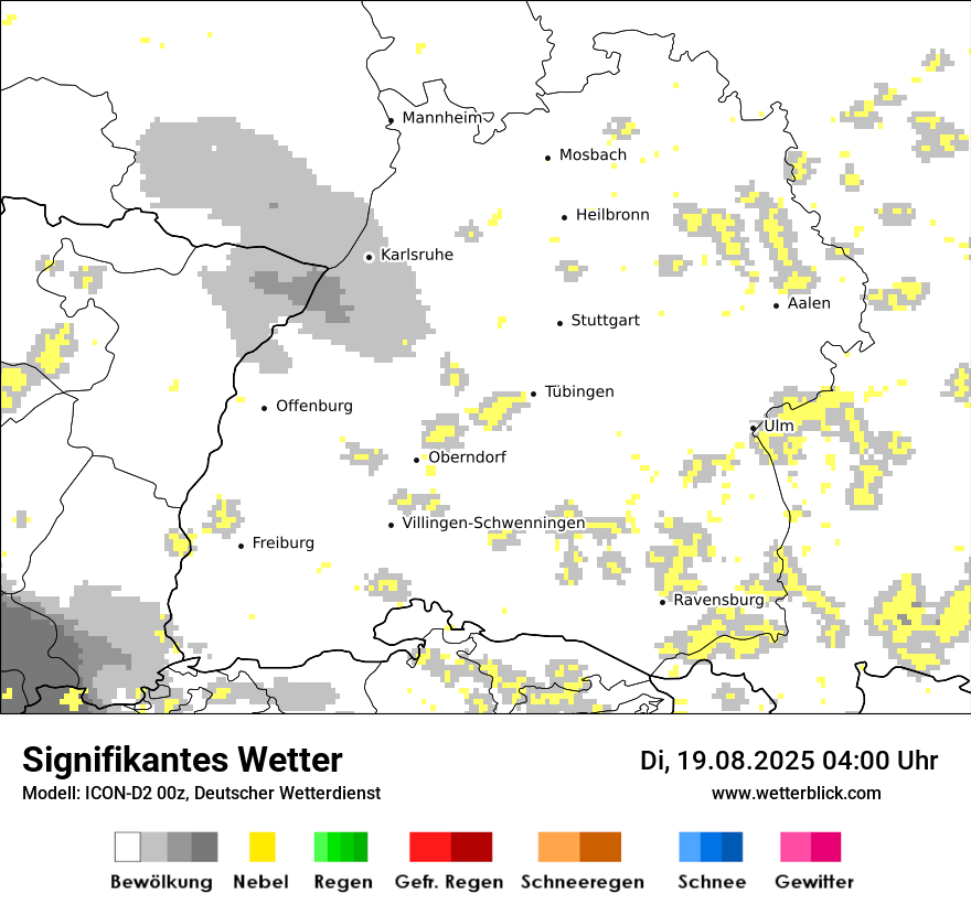 Modellkarten Signifikantes Wetter