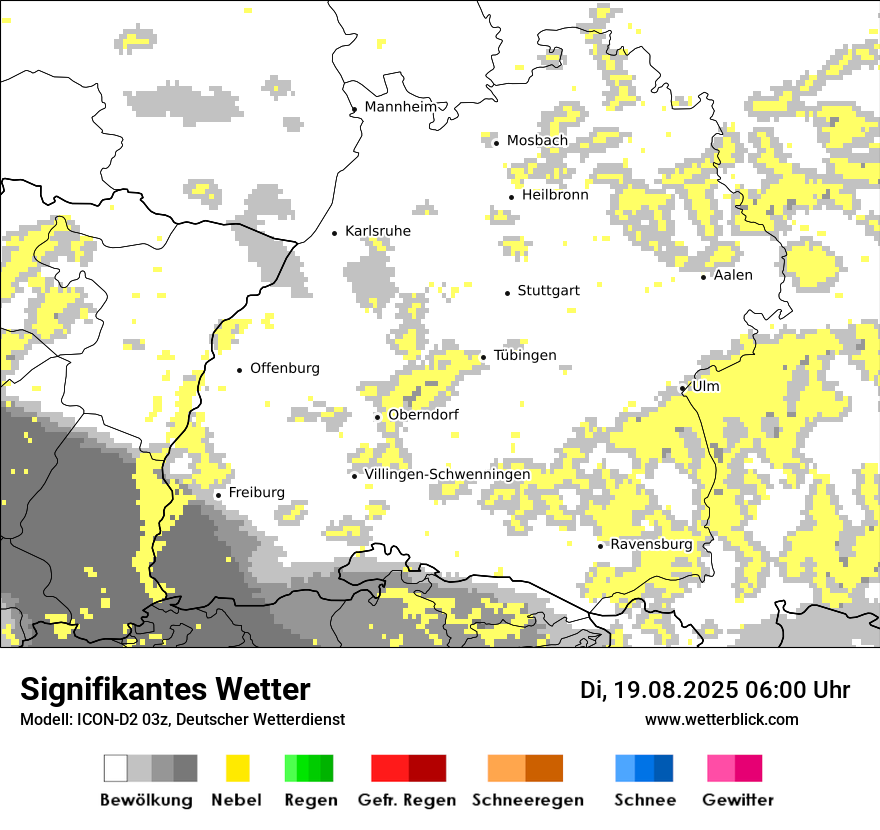 Modellkarten Signifikantes Wetter