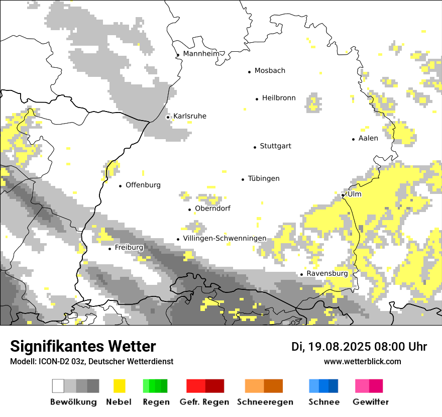 Modellkarten Signifikantes Wetter