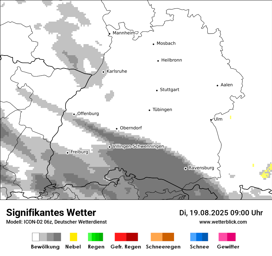 Modellkarten Signifikantes Wetter