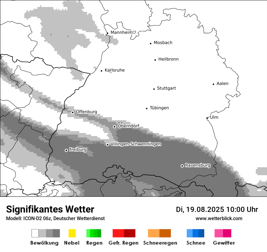 Modellkarten Signifikantes Wetter