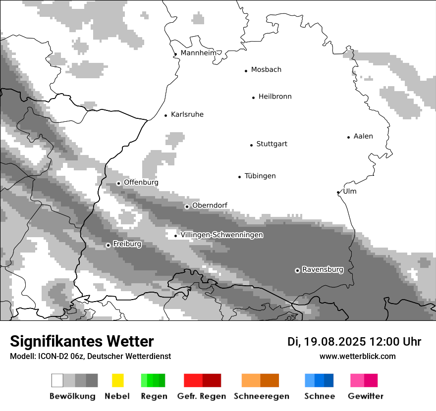 Modellkarten Signifikantes Wetter
