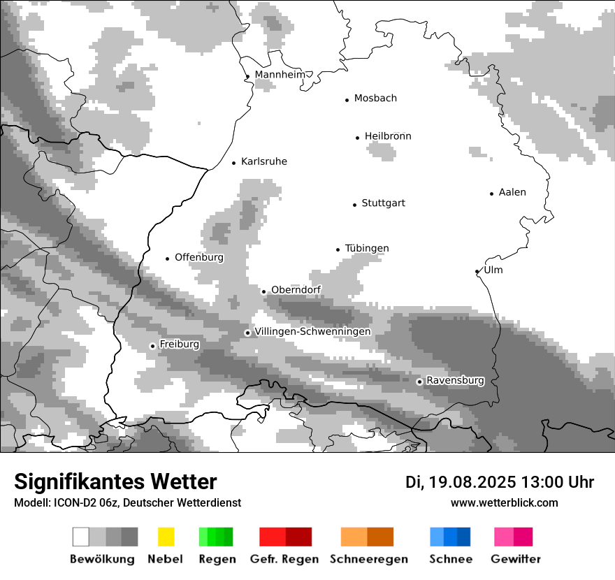 Modellkarten Signifikantes Wetter