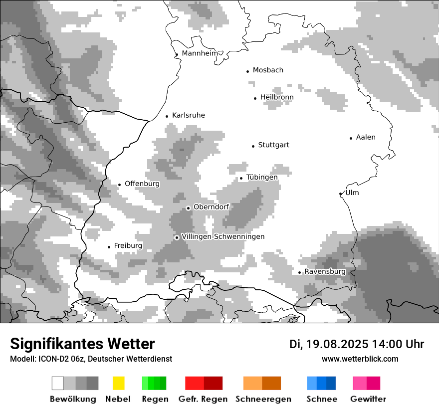 Modellkarten Signifikantes Wetter