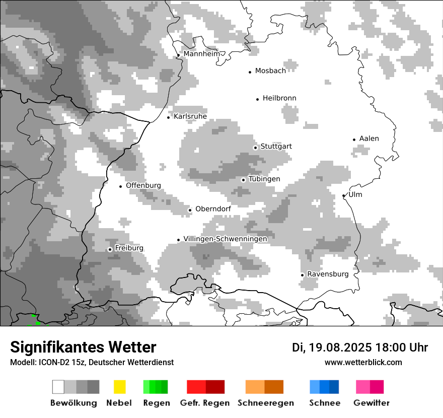 Modellkarten Signifikantes Wetter