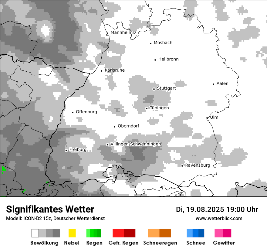 Modellkarten Signifikantes Wetter
