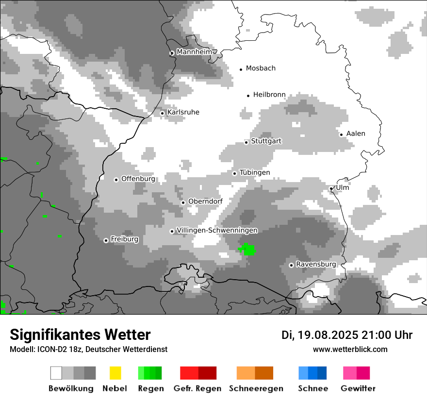 Modellkarten Signifikantes Wetter