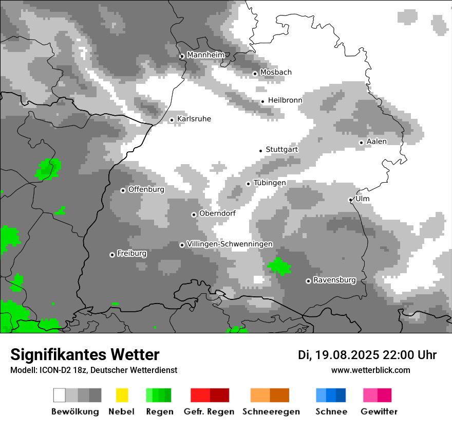 Modellkarten Signifikantes Wetter