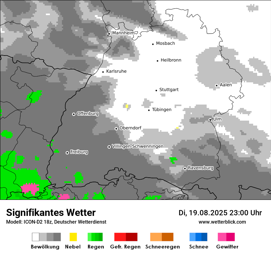 Modellkarten Signifikantes Wetter