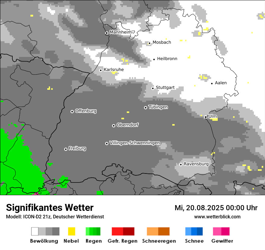 Modellkarten Signifikantes Wetter