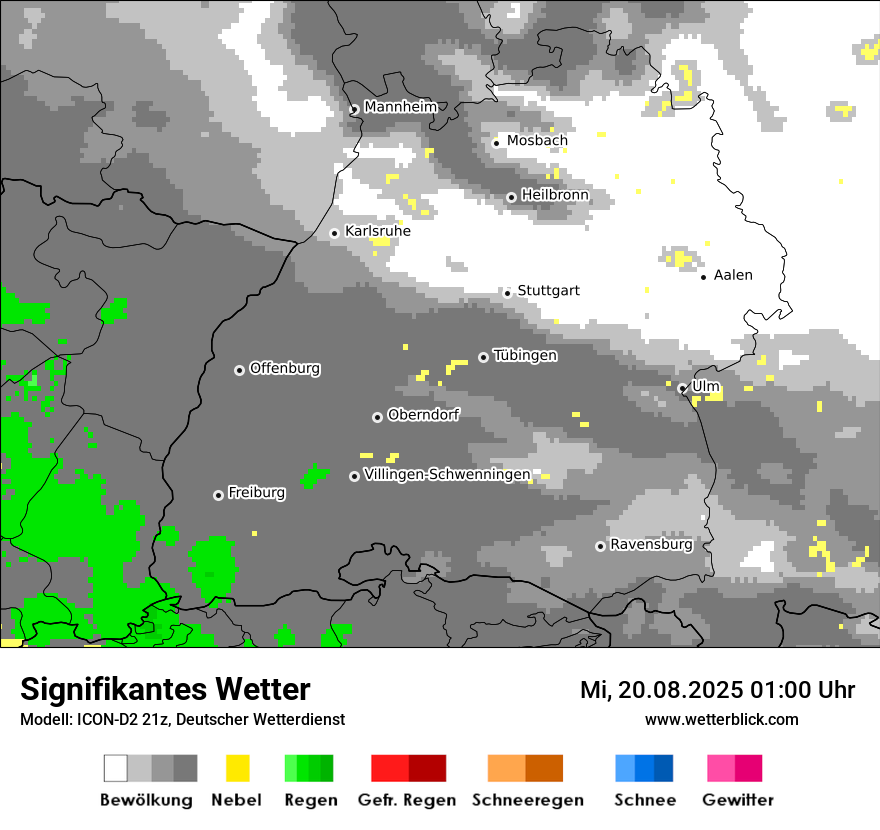 Modellkarten Signifikantes Wetter
