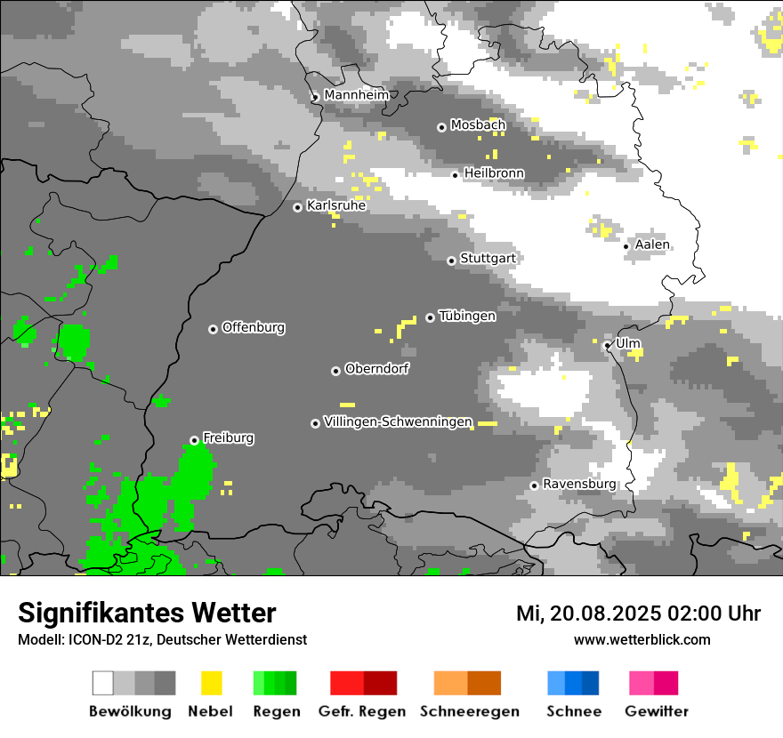 Modellkarten Signifikantes Wetter