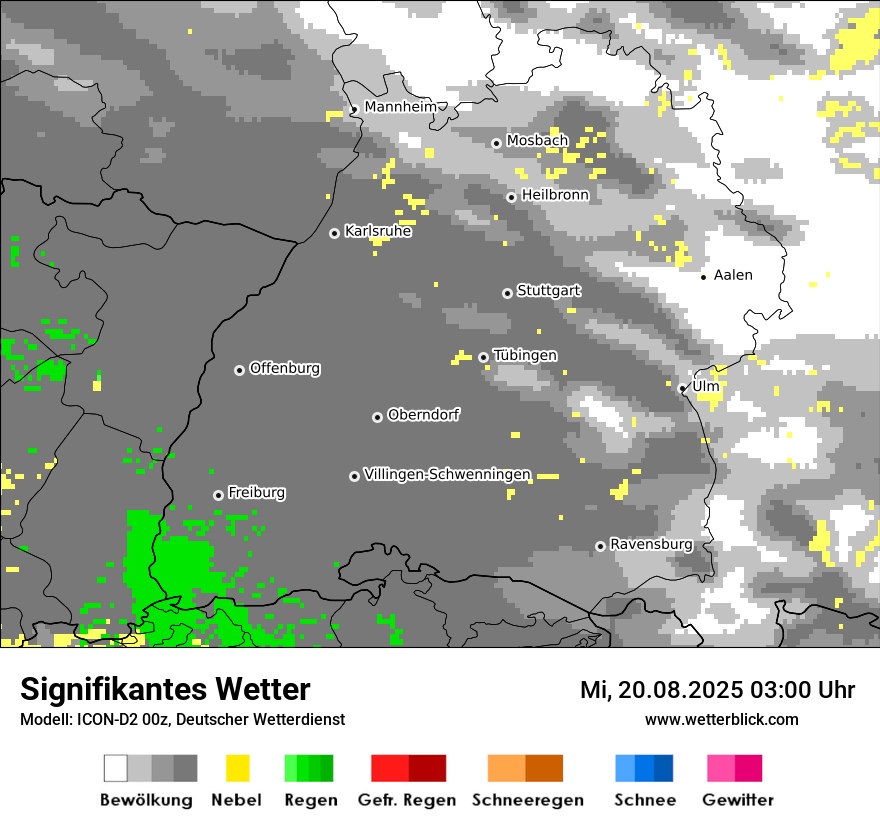 Modellkarten Signifikantes Wetter