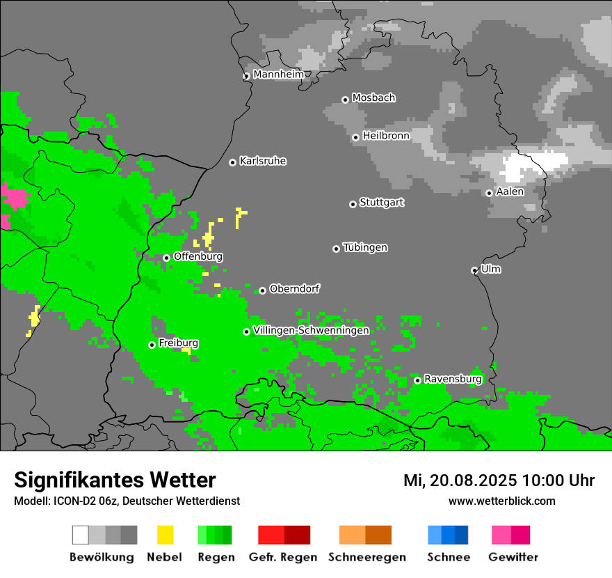 Modellkarten Signifikantes Wetter