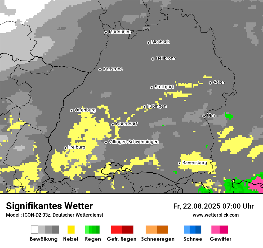 Modellkarten Signifikantes Wetter