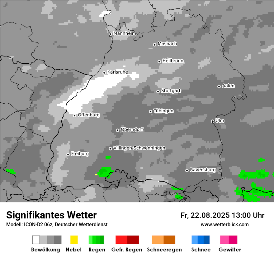 Modellkarten Signifikantes Wetter