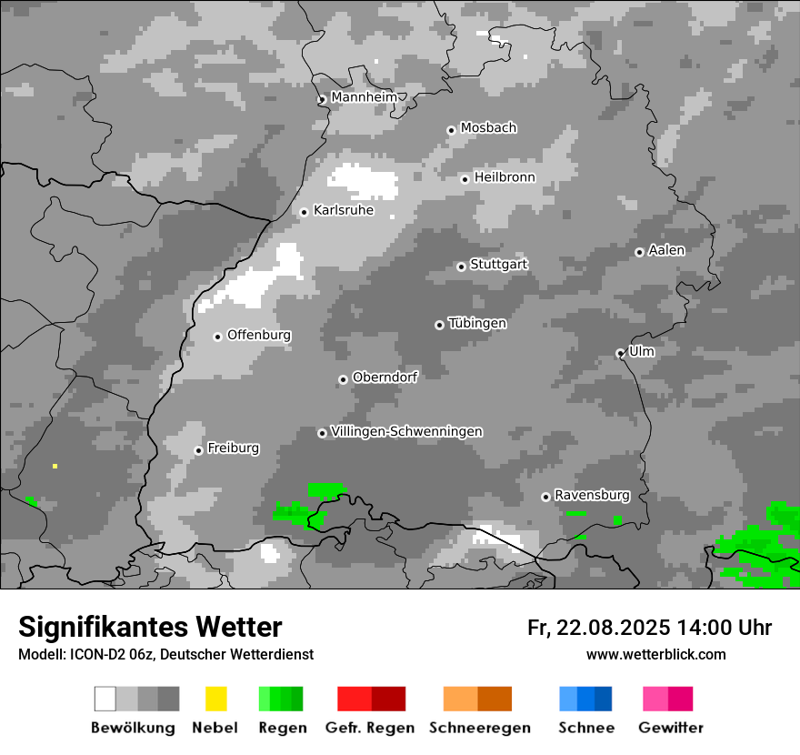 Modellkarten Signifikantes Wetter