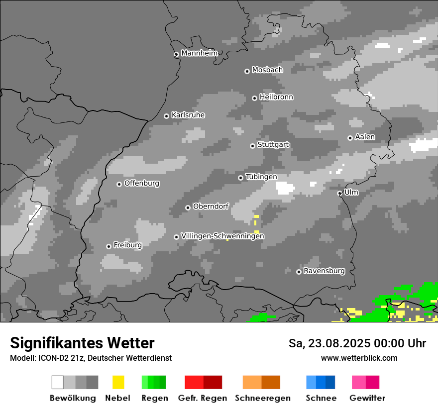 Modellkarten Signifikantes Wetter